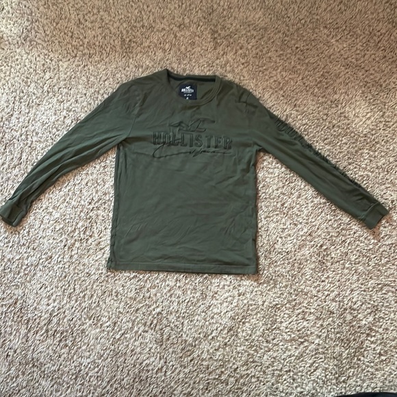 Olive Green Hollister Long Sleeve Shirt - Picture 1 of 4